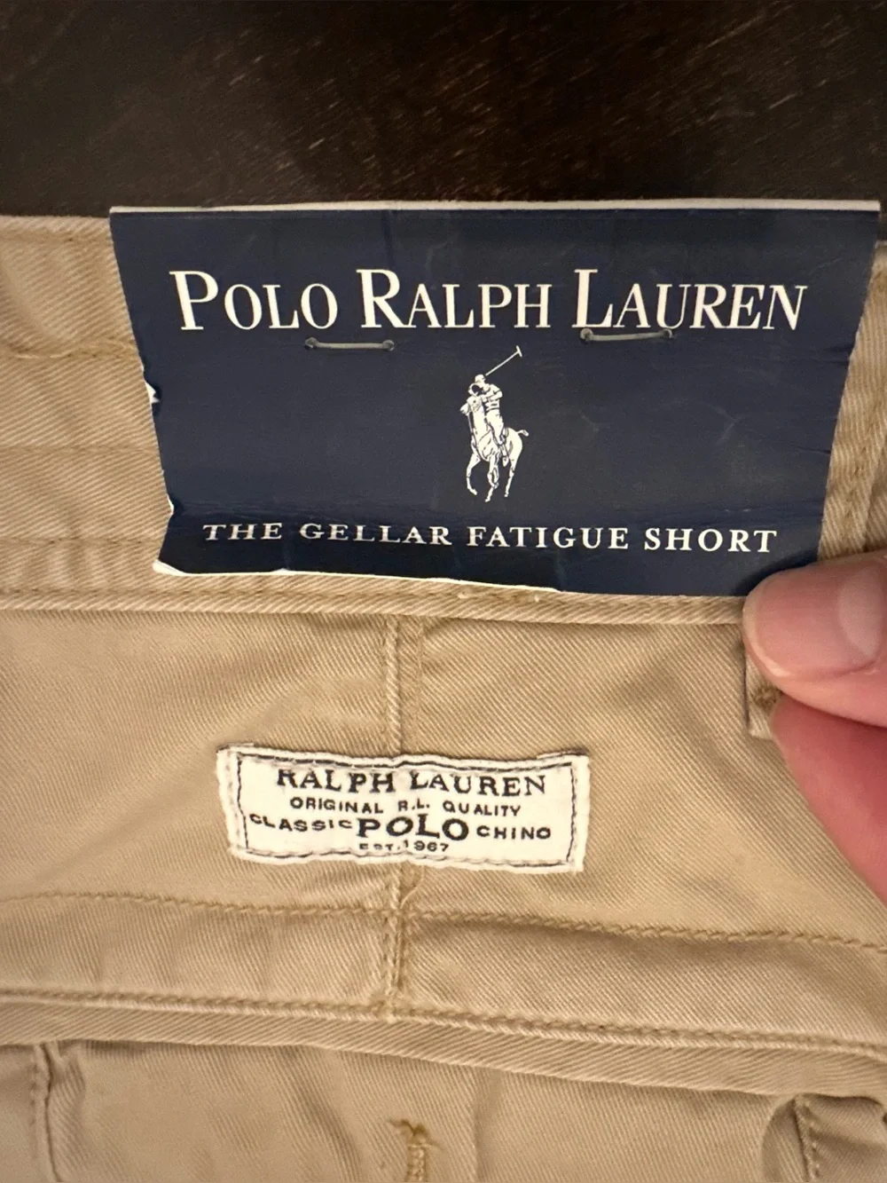 NWT Vintage Polo Ralph Lauren Classic Fit Gellar Cargo Shorts Khaki-Size 32